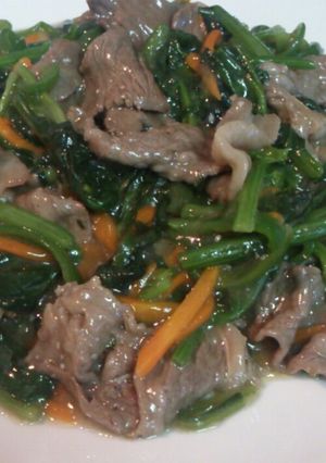 牛肉とほうれん草の中華風(??)♪-レシピのメイン写真