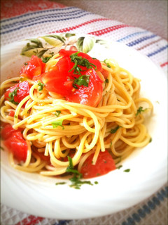 トマトと青じそ☆冷製バルサミコ酢パスタ-レシピのメイン写真