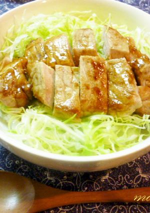 トンテキソース丼　-レシピのメイン写真