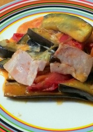 ナスとトマトの簡単洋風炒め-レシピのメイン写真
