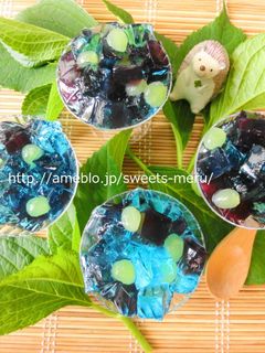 紫陽花♪グレープヨーグルトムース-レシピのメイン写真