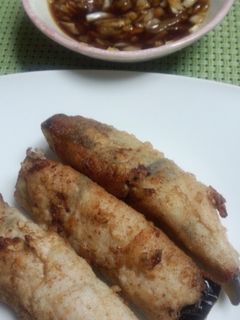 お酒もご飯も進むナス豚肉シソ巻き-レシピのメイン写真