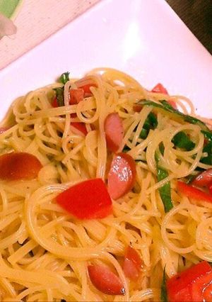 カリカリウインナーの冷製トマトパスタ-レシピのメイン写真