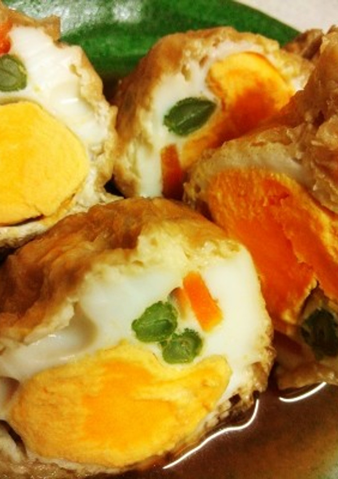ばくだん？油揚げと卵の煮物♪-レシピのメイン写真