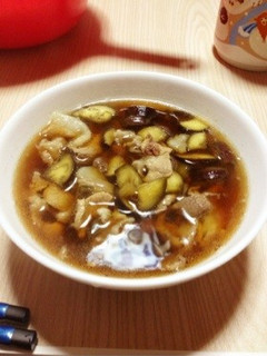 簡単!茄子と豚肉のあったか素麺-レシピのメイン写真