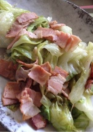 ベーコンとレタスのレモン炒め-レシピのメイン写真