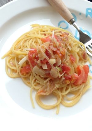 トマトとミョウガのアーリオオーリオ☆-レシピのメイン写真