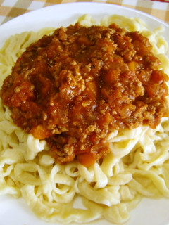 ★手打ちパスタとミートソースでランチ。♪-レシピのメイン写真
