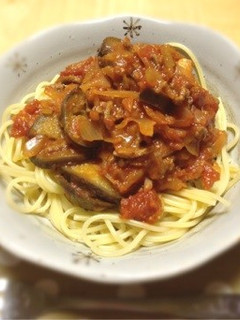 簡単*ナスとトマト缶でパスタ-レシピのメイン写真