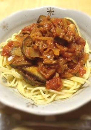 簡単＊ナスとトマト缶でパスタ-レシピのメイン写真