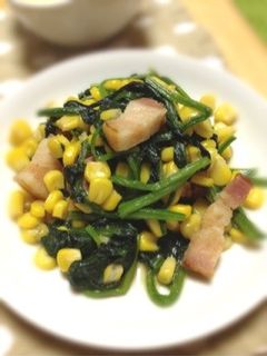 お弁当*ほうれん草とベーコンのソテー-レシピのメイン写真