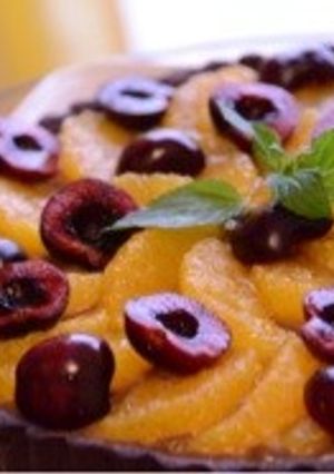 オレンジとダークチェリーのチョコタルト-レシピのメイン写真