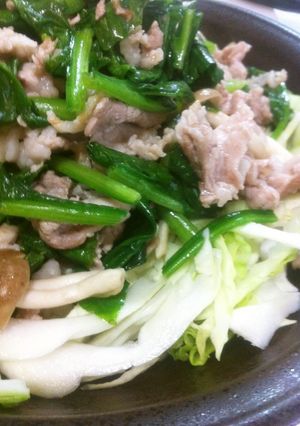 簡単☆豚肉とほうれん草のサッパリ塩炒め-レシピのメイン写真