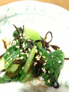 ちんげん菜の塩昆布和え-レシピのメイン写真
