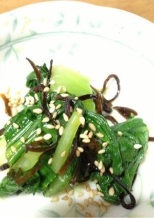 ちんげん菜の塩昆布和え-レシピのメイン写真