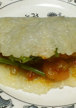 エビチリと空芯菜の中華風タコス-レシピのメイン写真