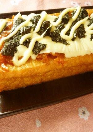 ザ男料理★厚揚げの梅チーズマヨ焼き★-レシピのメイン写真