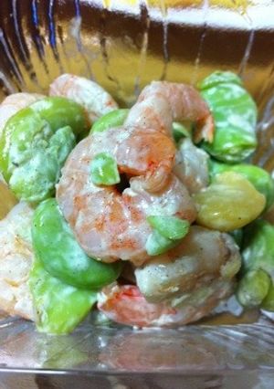 美味しい♡そら豆とエビのマヨネーズ和え-レシピのメイン写真