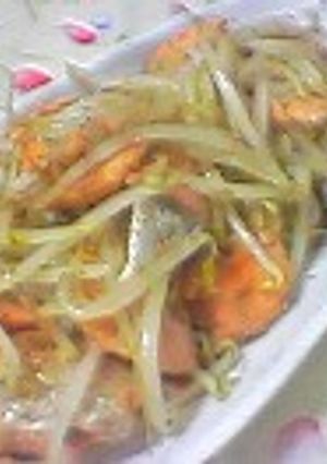 鮭とモヤシの炒め-レシピのメイン写真