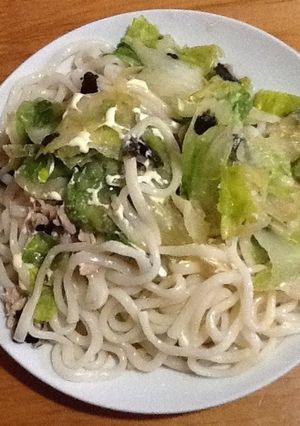 流水麺と前日サラダで☆お手軽サラダうどん-レシピのメイン写真