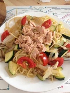 手抜きだけど簡単!ズッキーニトマトパスタ-レシピのメイン写真