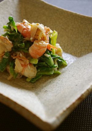 うるいと魚介の辛子酢味噌マヨ和え-レシピのメイン写真