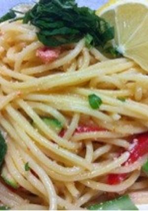 夏パスタ！爽やかレモン風味の明太子パスタ-レシピのメイン写真