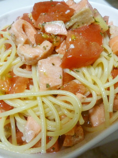 夏食べたい!サーモンとトマトの冷製パスタ-レシピのメイン写真