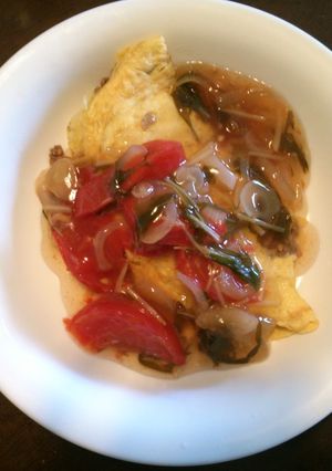夏野菜あんかけオムレツ-レシピのメイン写真