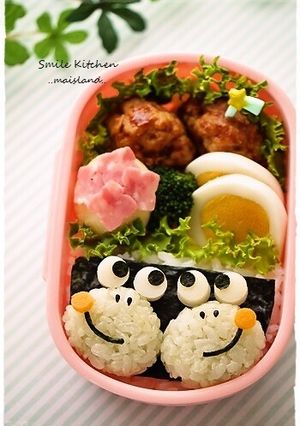 ケロケロ♪カエルちゃんツインズ＊キャラ弁-レシピのメイン写真