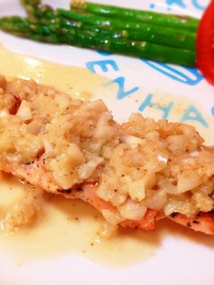 鮭のムニエルごまドレ添え-レシピのメイン写真