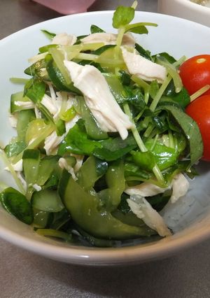 水菜・大葉・鶏ササミのさっぱり和え-レシピのメイン写真