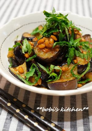 簡単*なすと納豆の生姜醤油炒め*-レシピのメイン写真