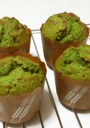 小豆入り抹茶バターカップケーキ-レシピのメイン写真