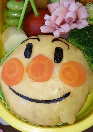 キャラ弁！簡単！アンパンマンでオムライス-レシピのメイン写真
