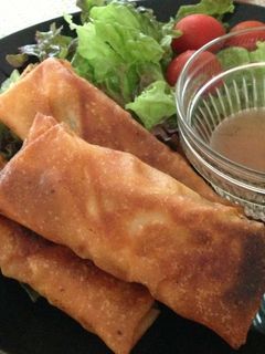簡単!鶏胸肉と大葉の春巻き-レシピのメイン写真