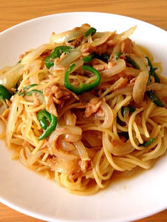 ツナとピーマンと玉ねぎのパスタ-レシピのメイン写真