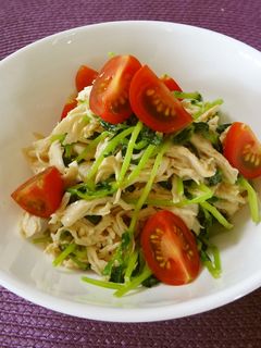 豆苗と鶏ささみサラダ-レシピのメイン写真