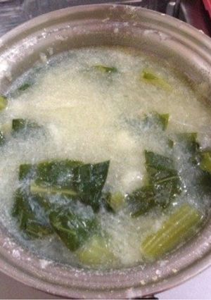すりおろしジャガイモとちんげん菜のスープ-レシピのメイン写真