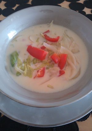 レタスシャキシャキ豆乳スープ-レシピのメイン写真