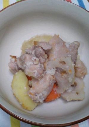ストウブで鶏肉と野菜の簡単煮-レシピのメイン写真