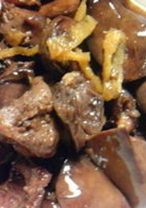鶏肝の煮込み-レシピのメイン写真