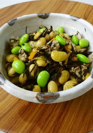 常備菜♪ひじき・豚肉・大豆の煮物-レシピのメイン写真