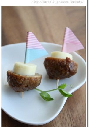 簡単キャラ弁＊肉団子とチーズでヨット-レシピのメイン写真