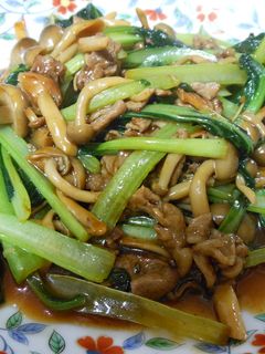 簡単小松菜と牛肉のオイスターソース炒め-レシピのメイン写真