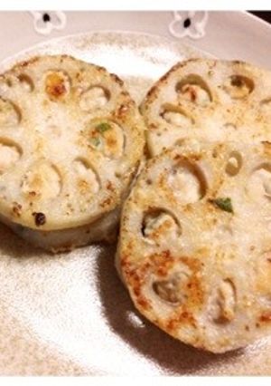 大葉風味！れんこんのはさみ焼き-レシピのメイン写真