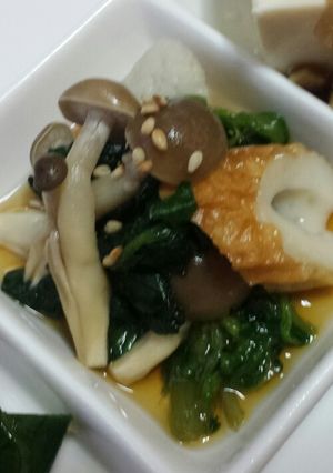 ほうれん草とシメジと竹輪のお浸し-レシピのメイン写真
