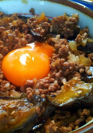 美味しすぎ!!なすとひき肉の甘辛煮♪-レシピのメイン写真