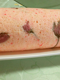 桜ロールケーキ-レシピのメイン写真