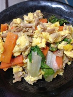 サラダ菜のツナ卵炒め-レシピのメイン写真